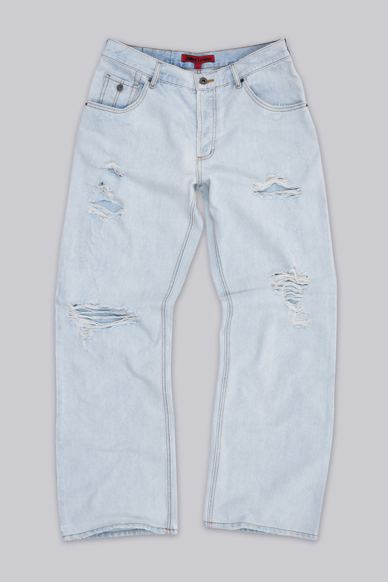 Bleach Straight Leg Distressed Jeans