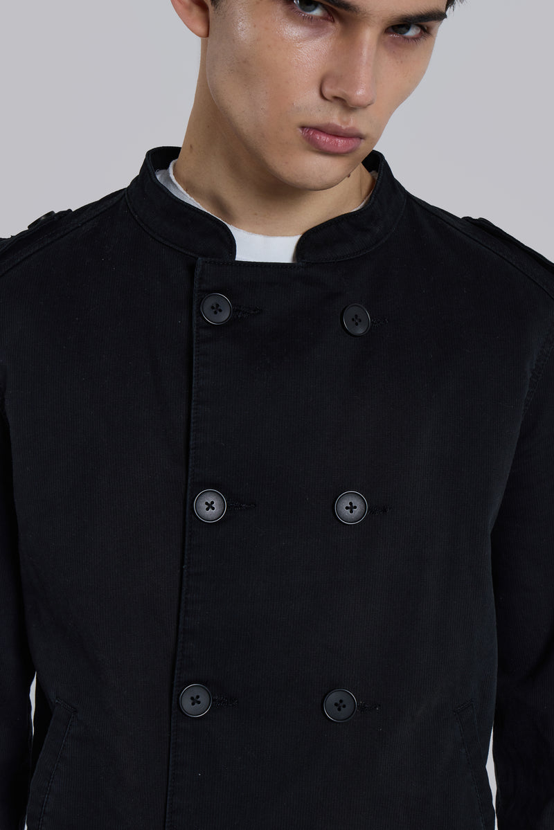 Violin Double Breasted Military Jacket