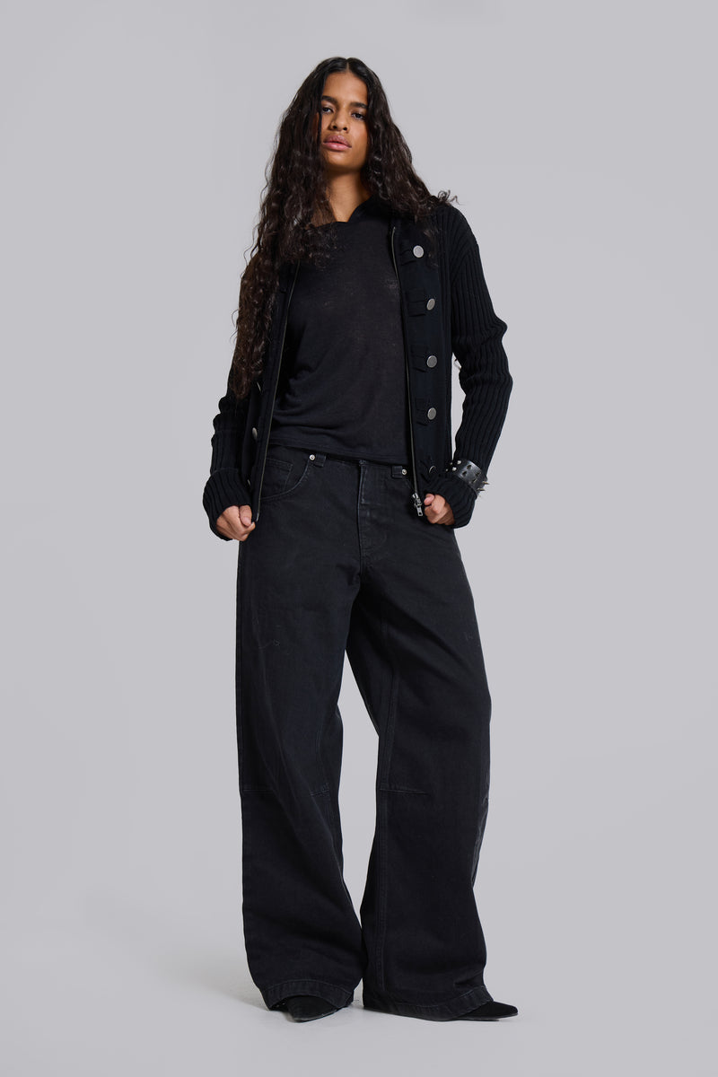 Hooded Military Knit Jumper