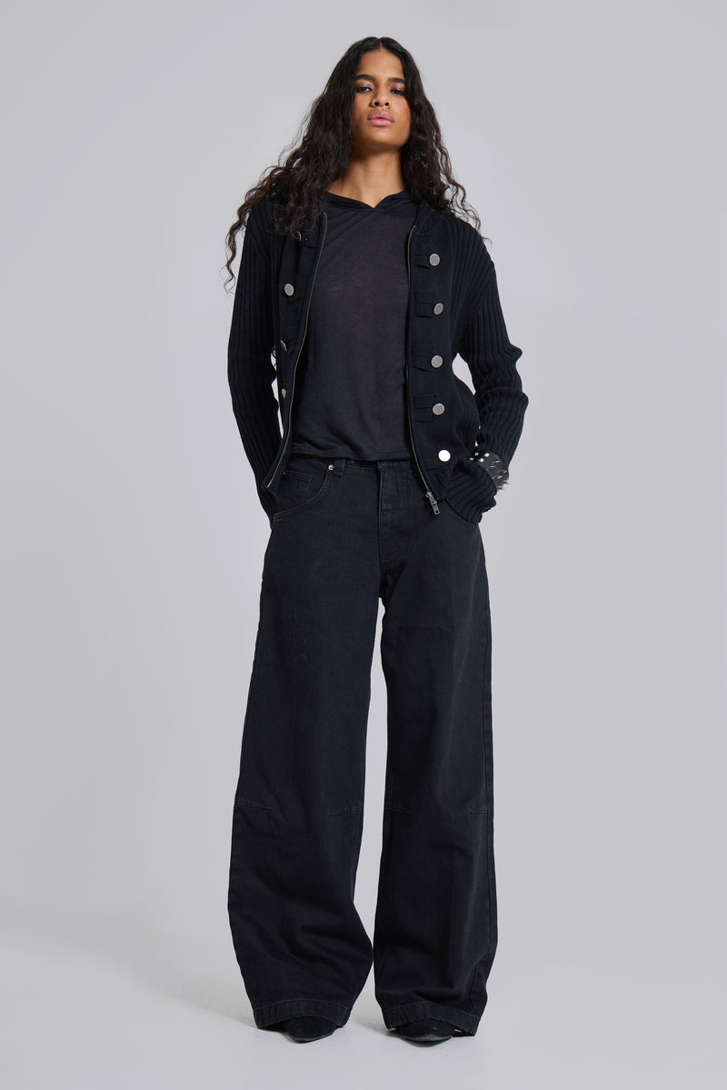 Hooded Military Knit Jumper