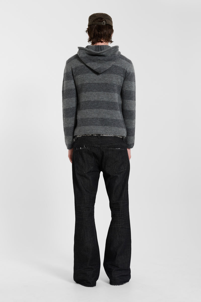 Dornan Striped Knit Hoodie – view 6