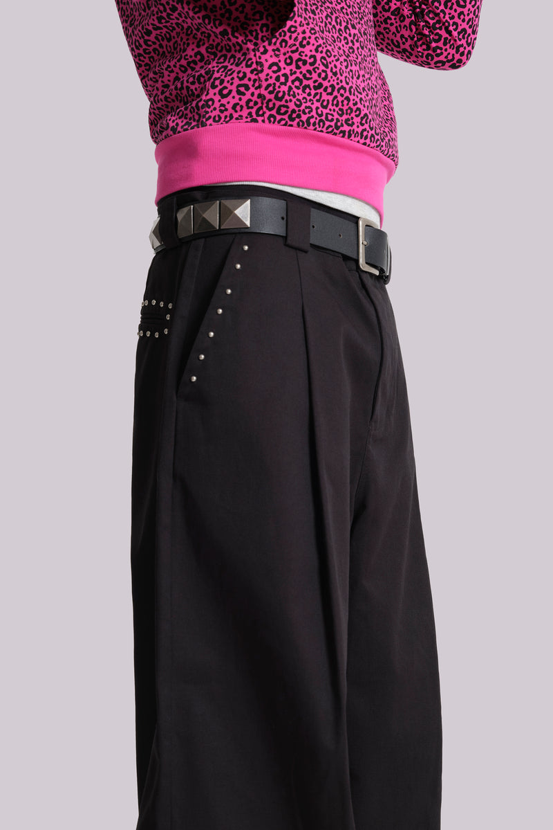 Studded Black Goliath Suit Pants