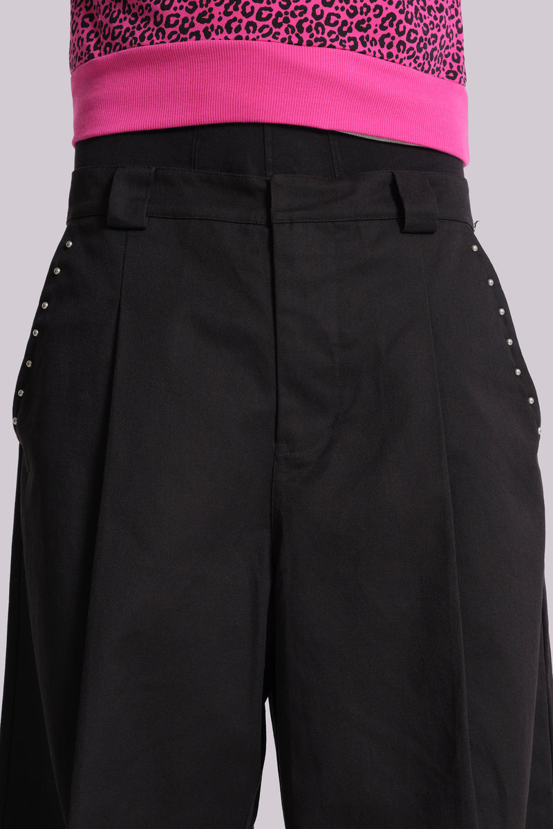 Studded Black Goliath Suit Pants