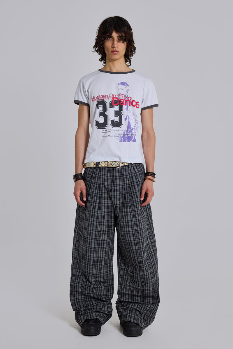 Black Check Goliath Suit Trousers