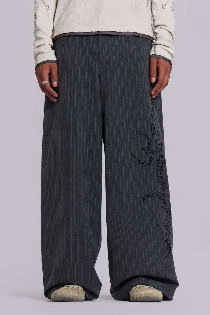 Tattoo Pinstripe Goliath Suit Pants