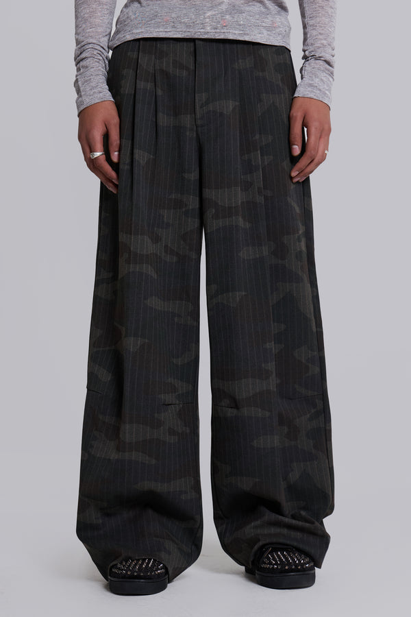 Camo Pinstripe Goliath Suit Pants