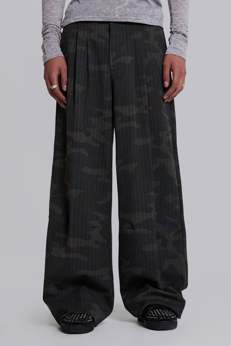 Camo Pinstripe Goliath Suit Pants