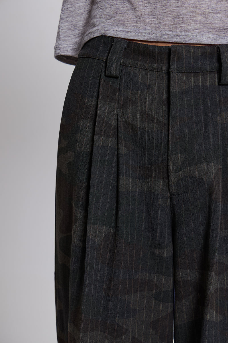 Camo Pinstripe Goliath Suit Pants