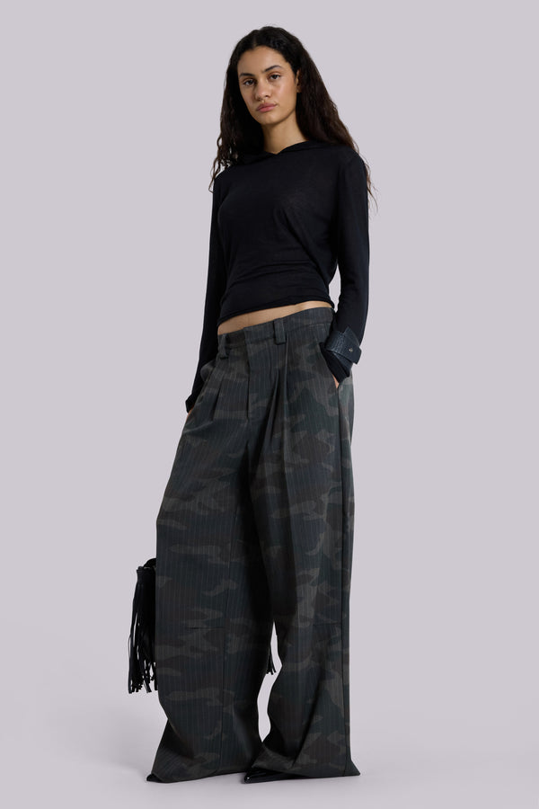 Camo Pinstripe Goliath Suit Pants