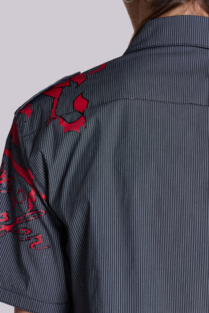 Script Pinstripe Shirt