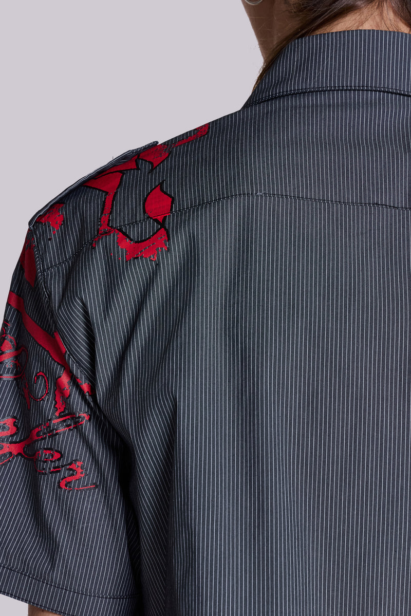 Script Pinstripe Shirt