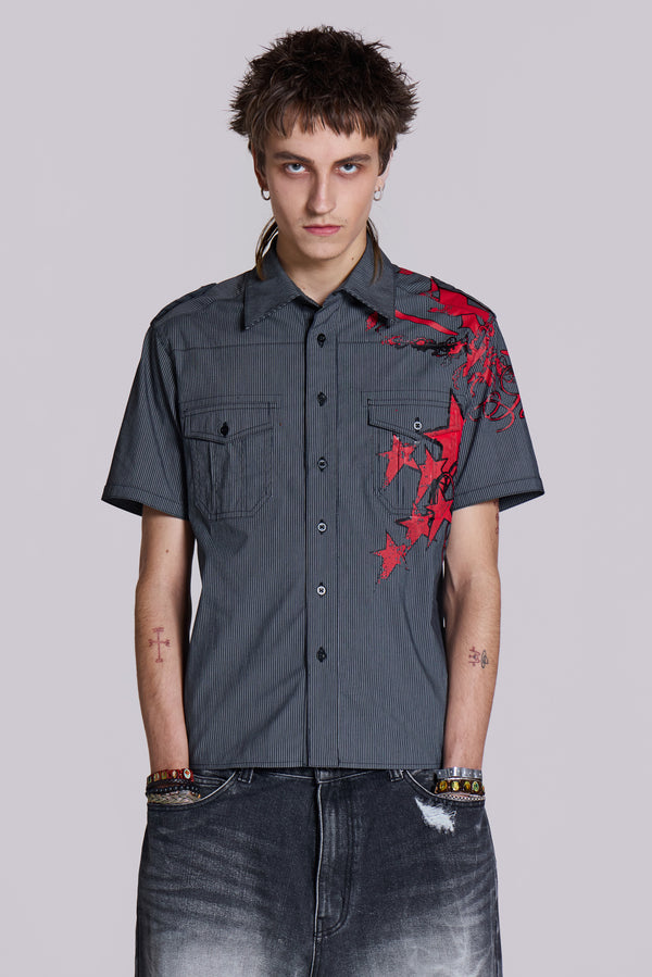 Script Pinstripe Shirt