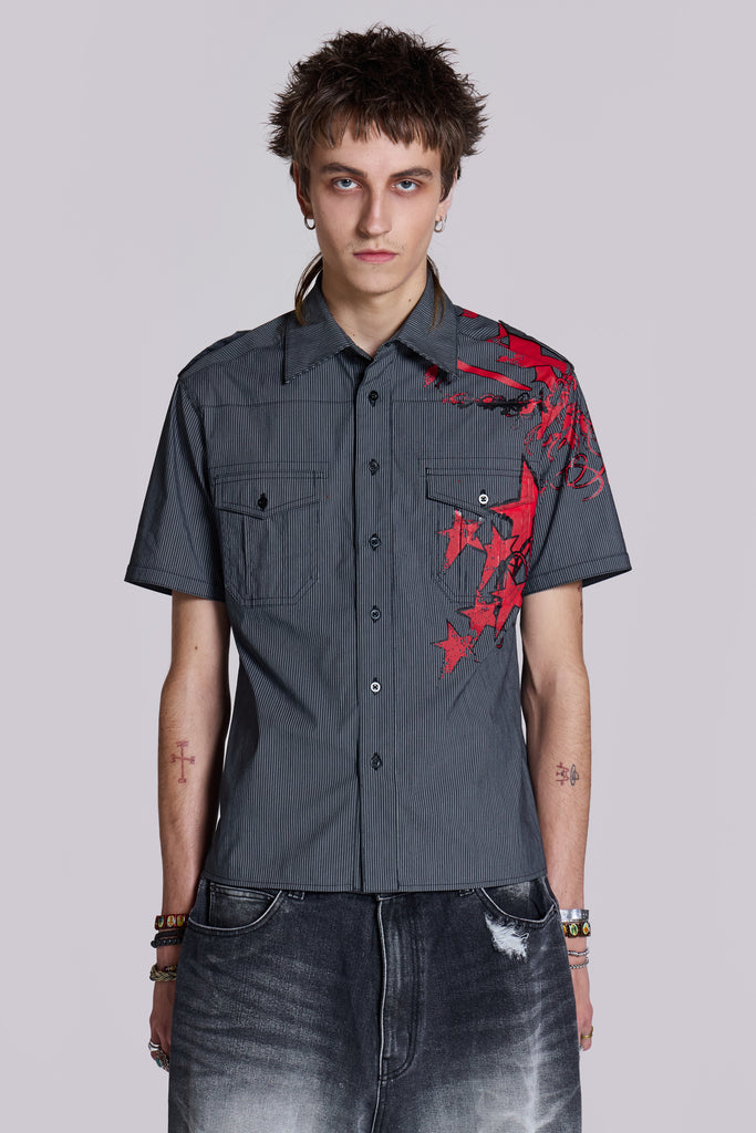 Script Pinstripe Shirt