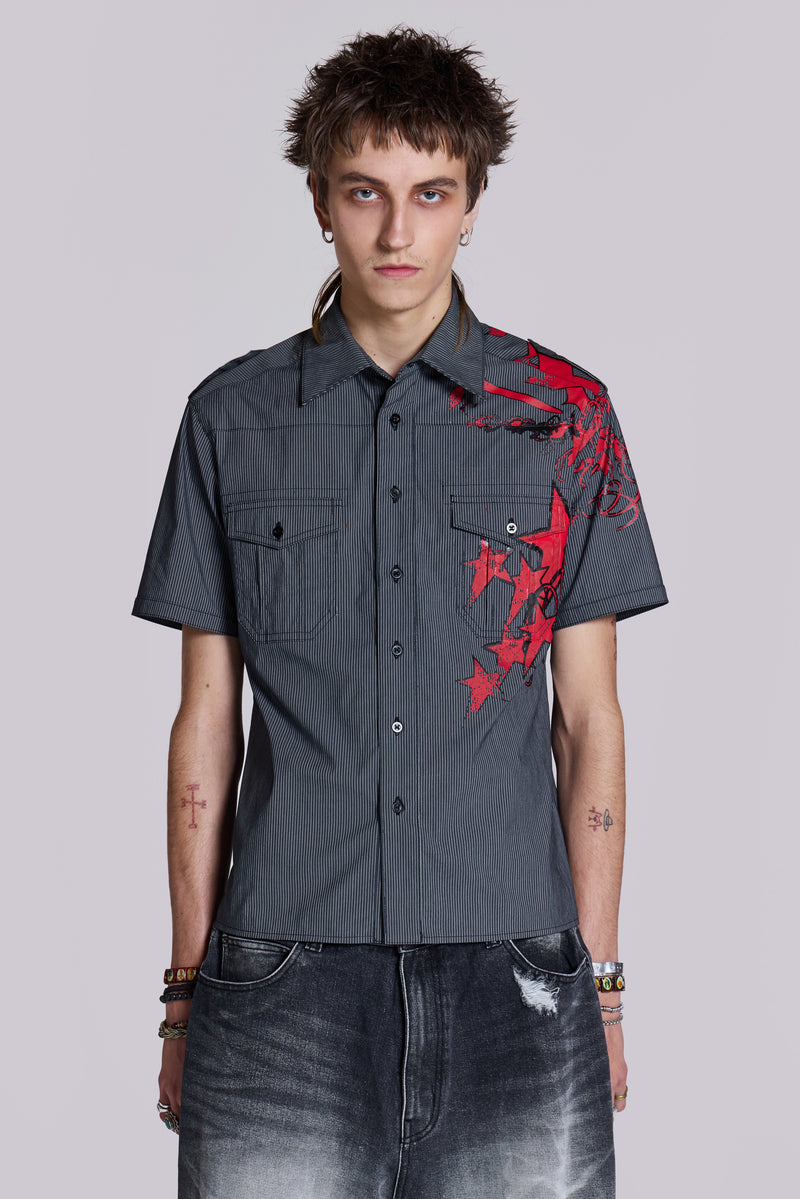 Script Pinstripe Shirt