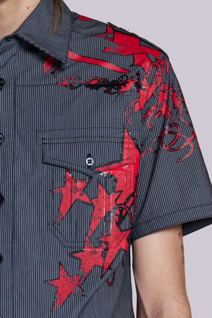 Script Pinstripe Shirt