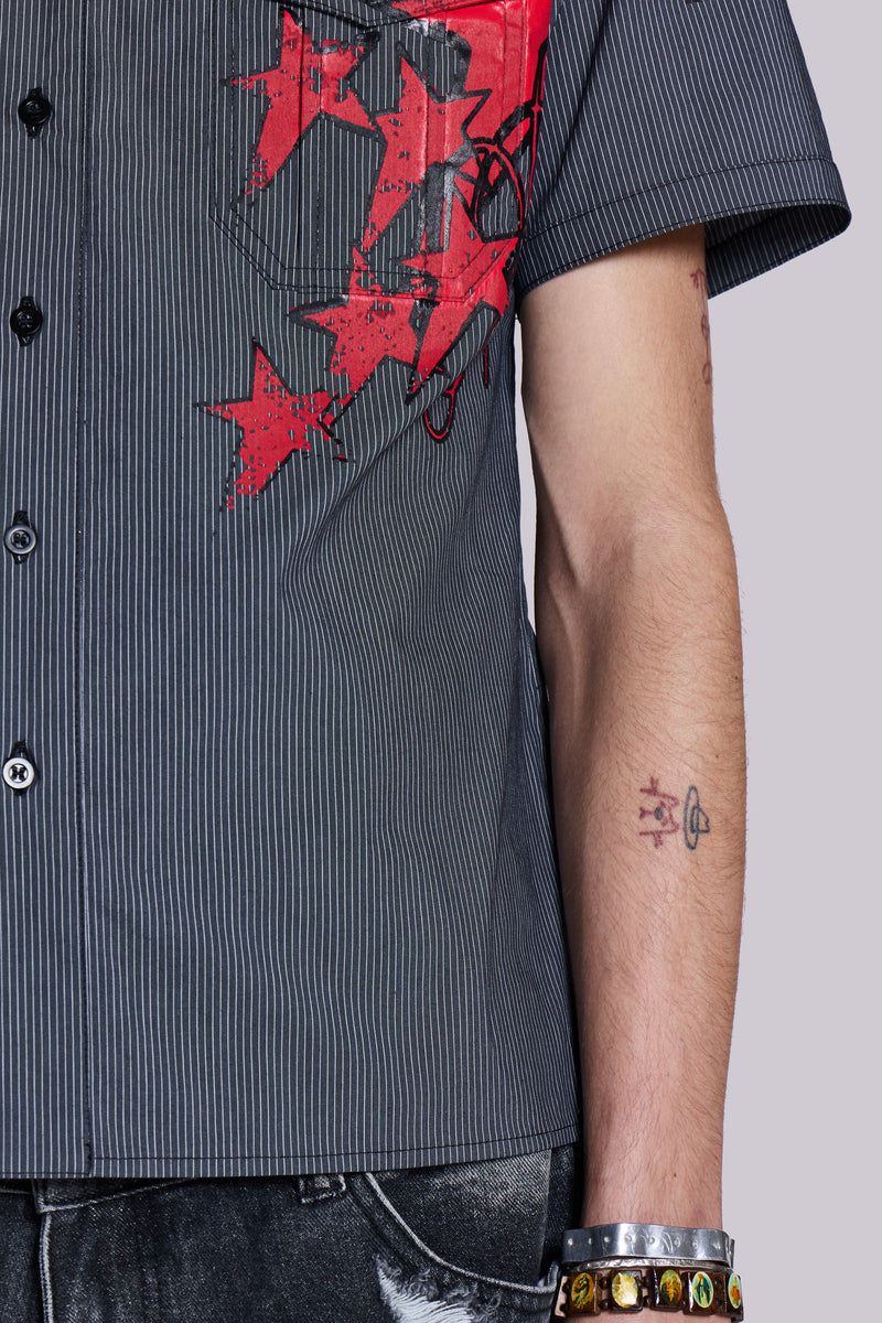 Script Pinstripe Shirt