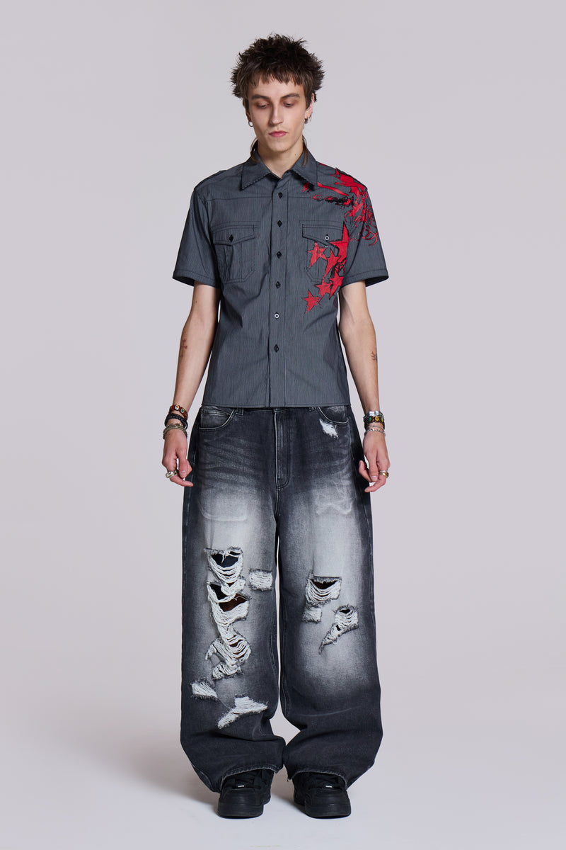 Script Pinstripe Shirt