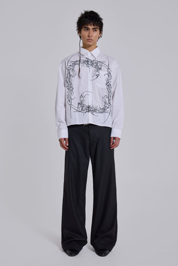 Opaque Button-Up Shirt