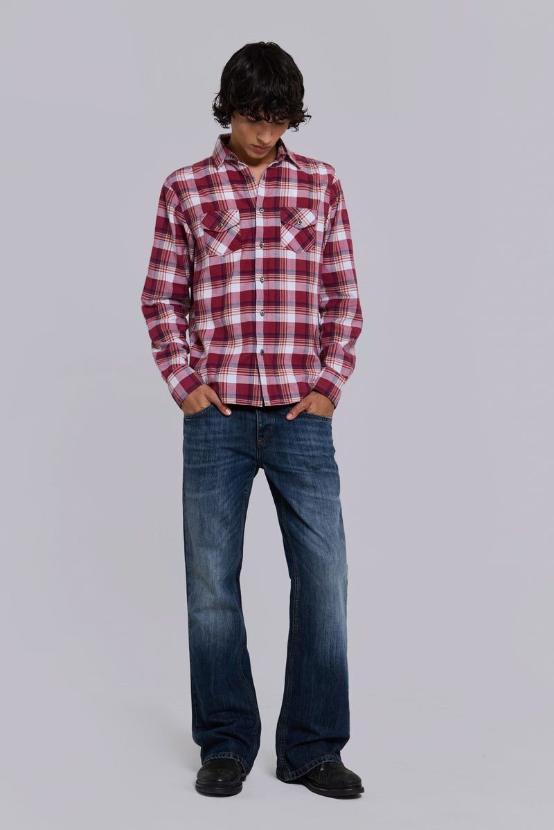 Vacation Plaid Fitted Shirt