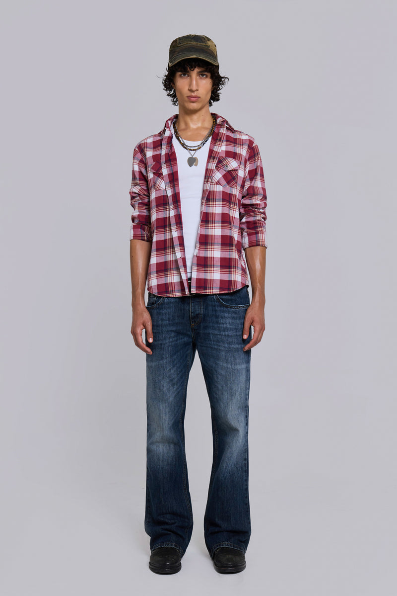Vacation Plaid Fitted Shirt