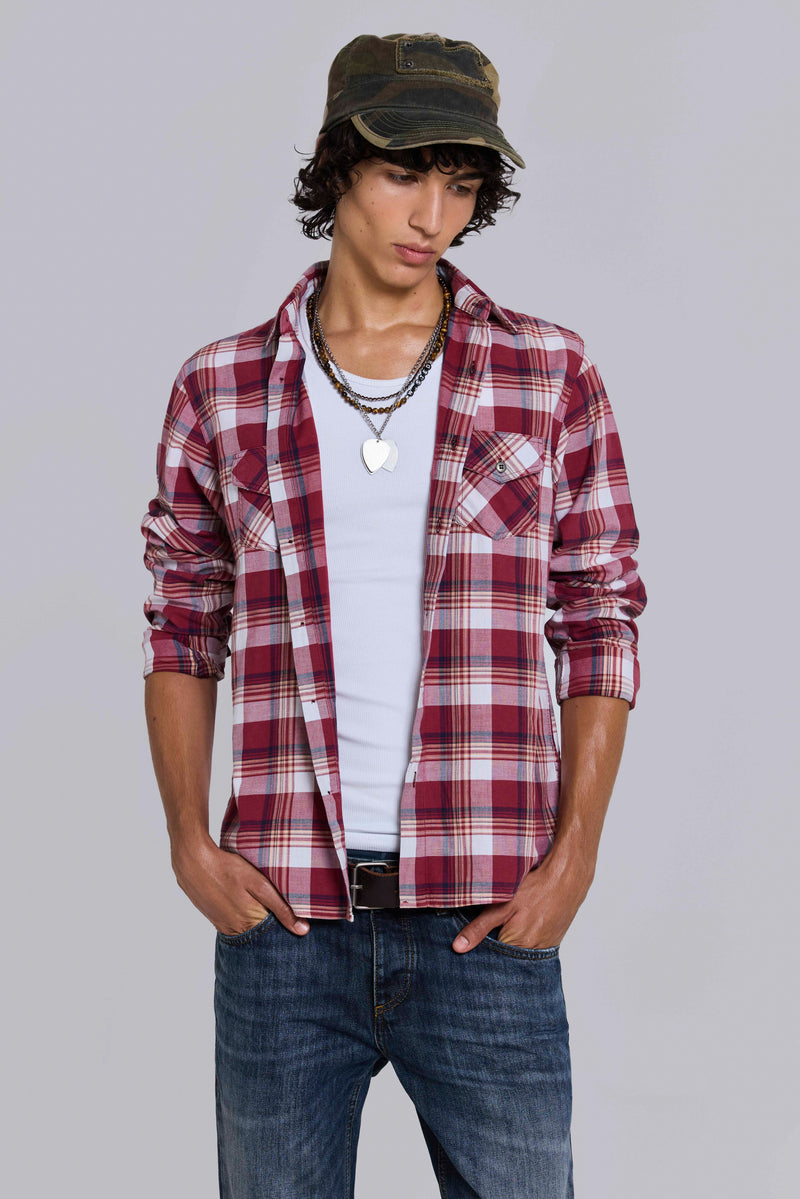 Vacation Plaid Fitted Shirt