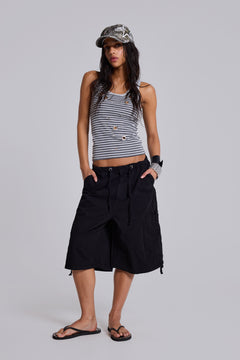 Black Parachute Cargo Shorts – view 1