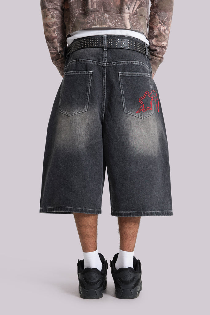 Washed Black Jumbo Jorts