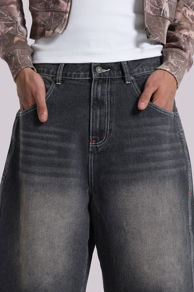 Washed Black Jumbo Jorts