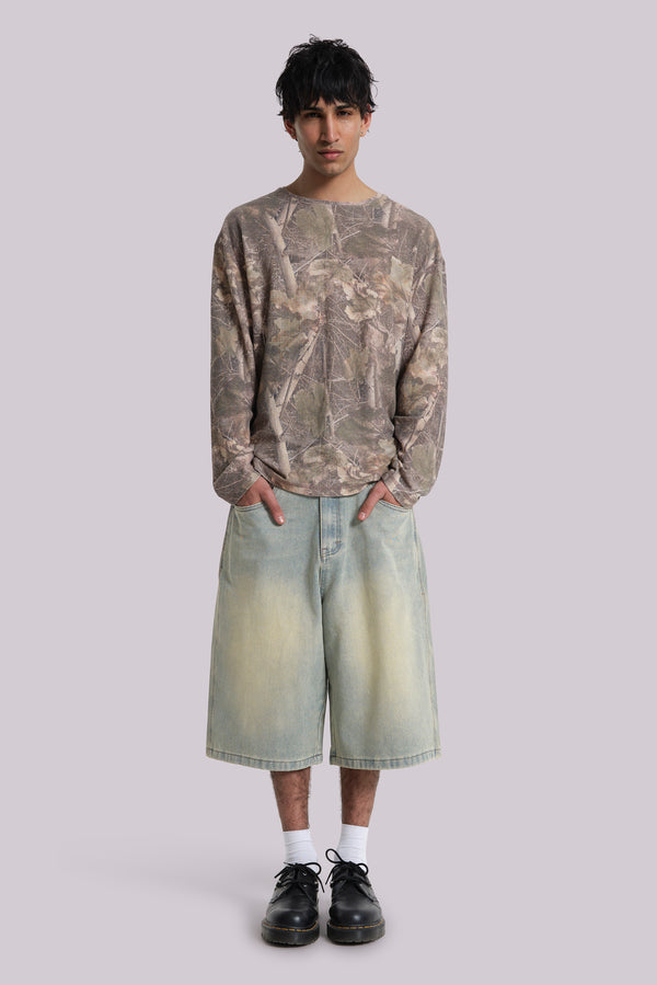 Light Wash Jumbo Jorts