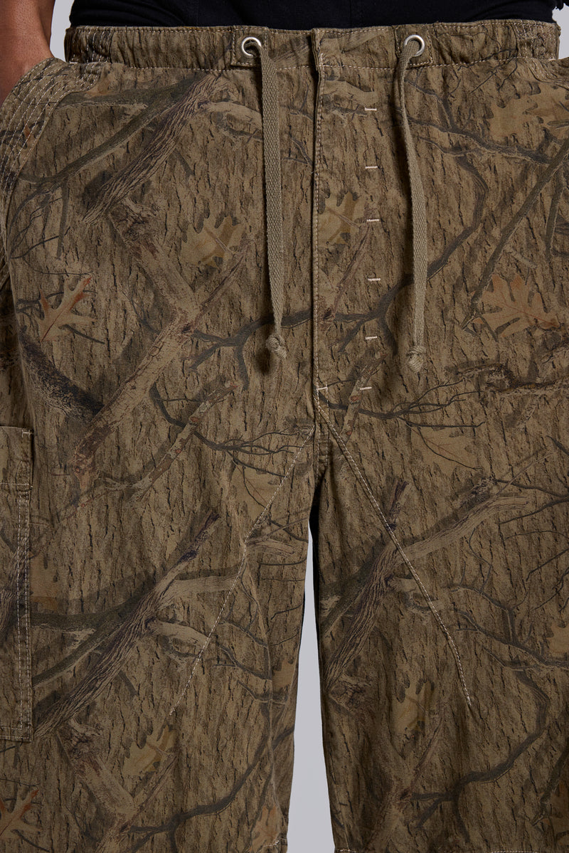 Forest Camo Parachute Shorts