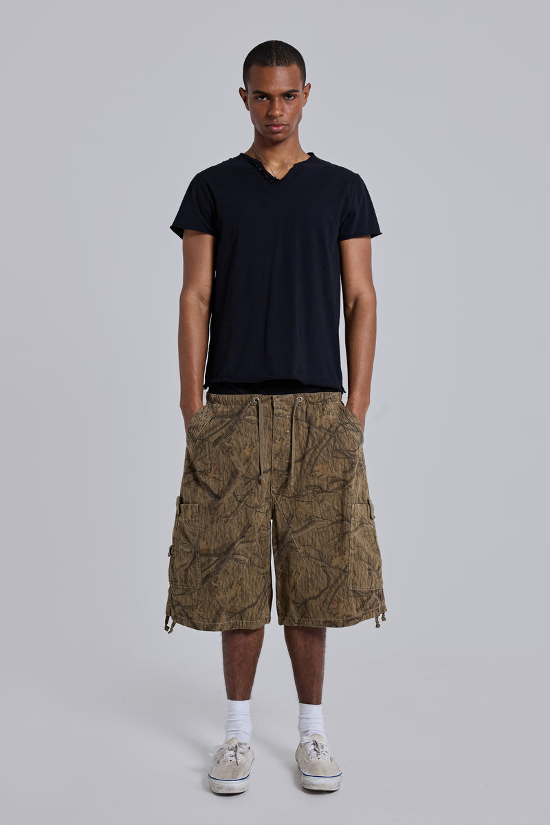 Forest Camo Parachute Shorts