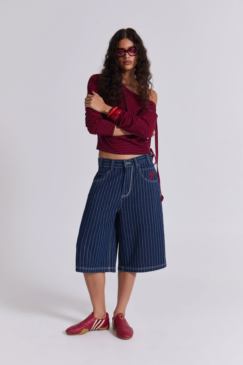 Ollie Pinstripe Jorts