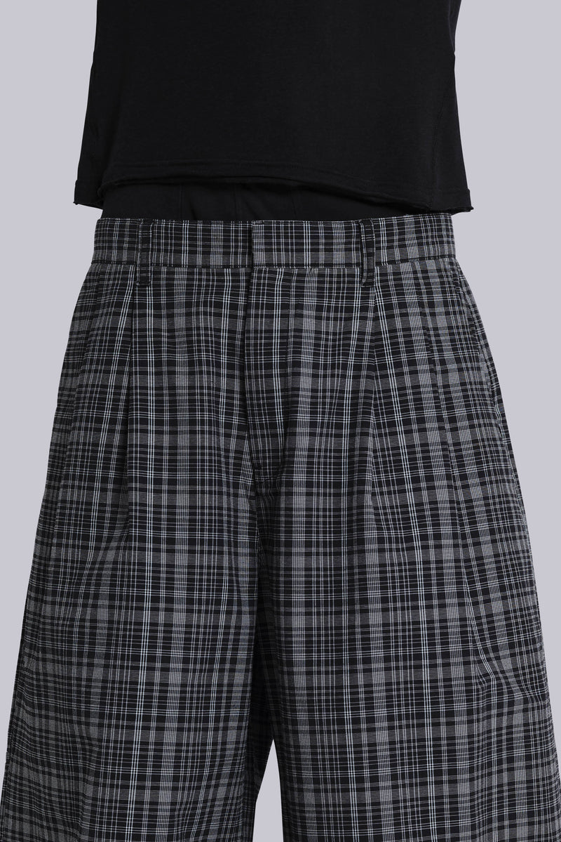Black Check Jumbo Jorts