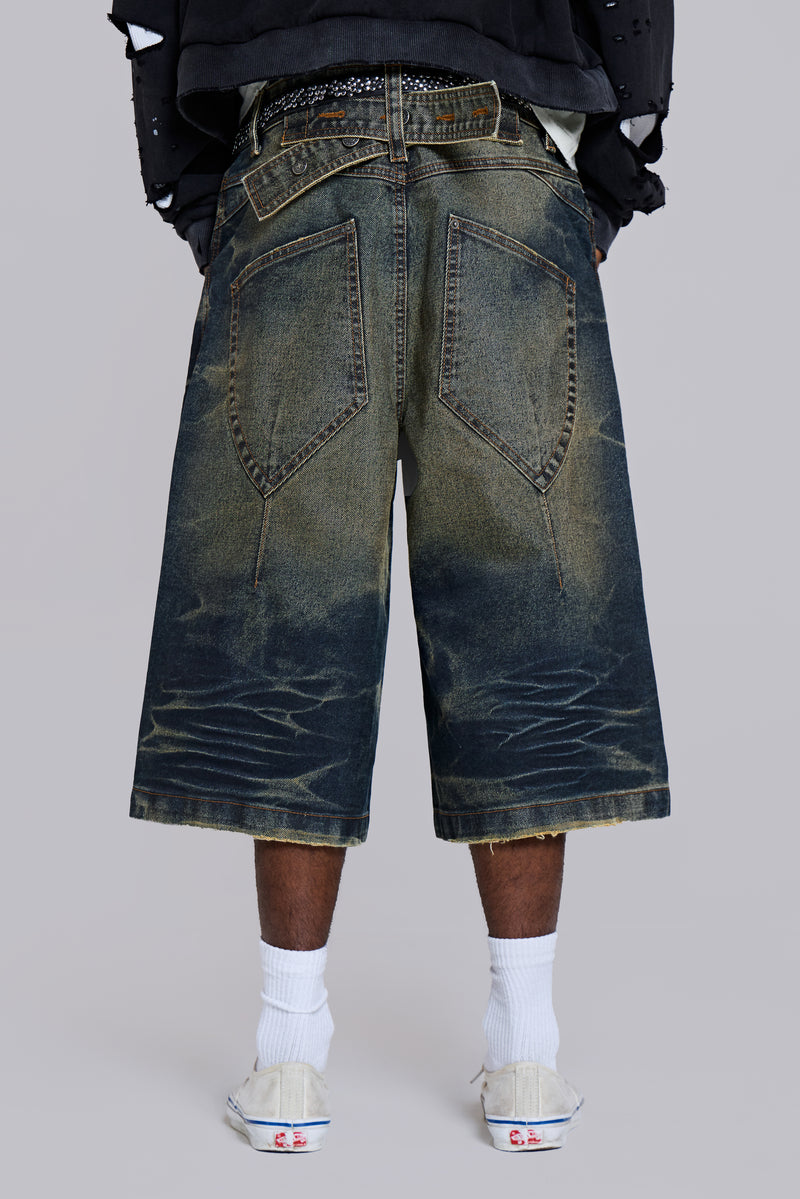 Blue Cinch Back Colossus Jorts