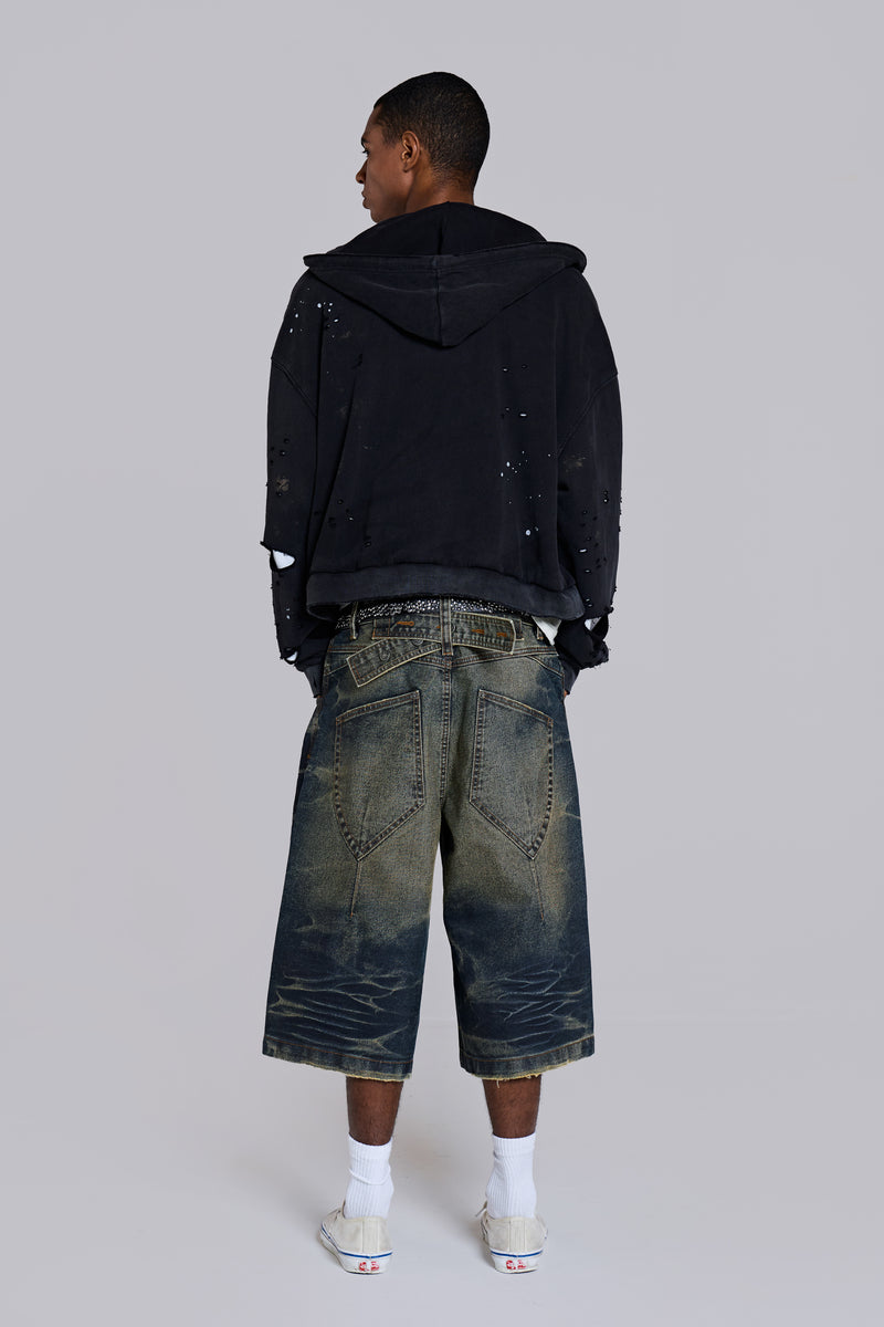 Blue Cinch Back Colossus Jorts