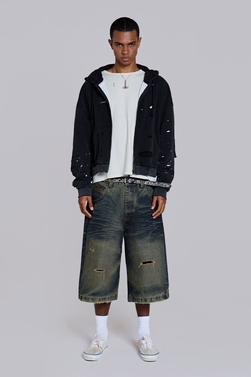 Blue Cinch Back Colossus Jorts