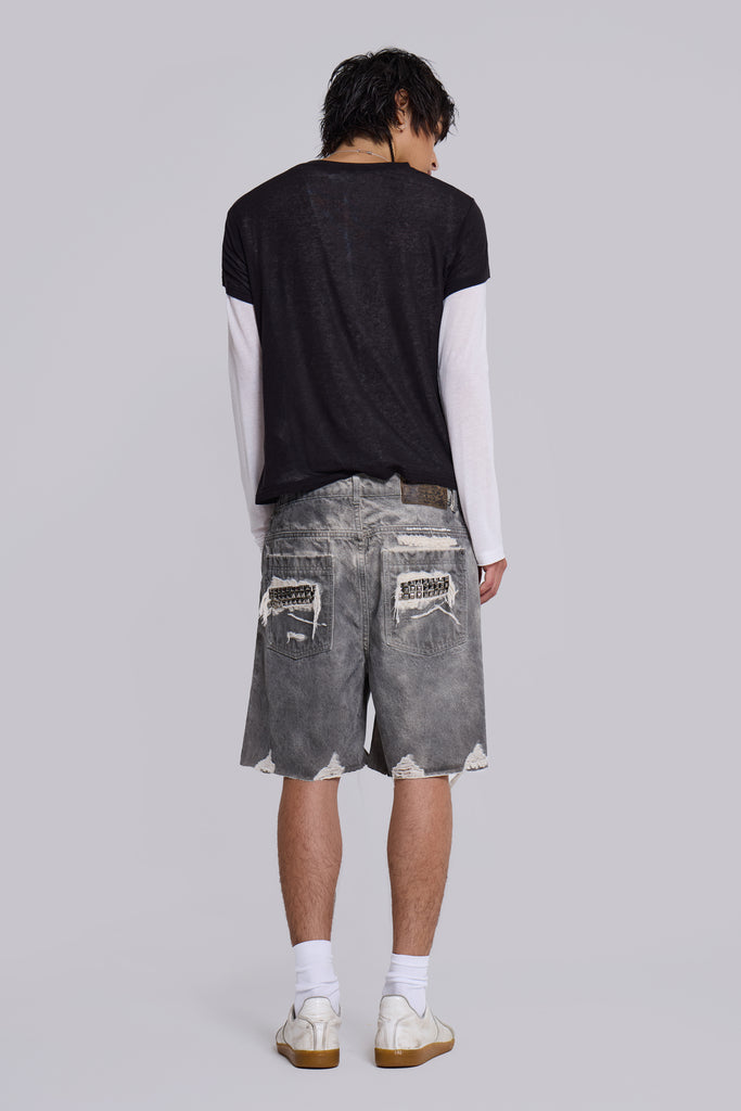 Dirty Studded Glasto Shorts