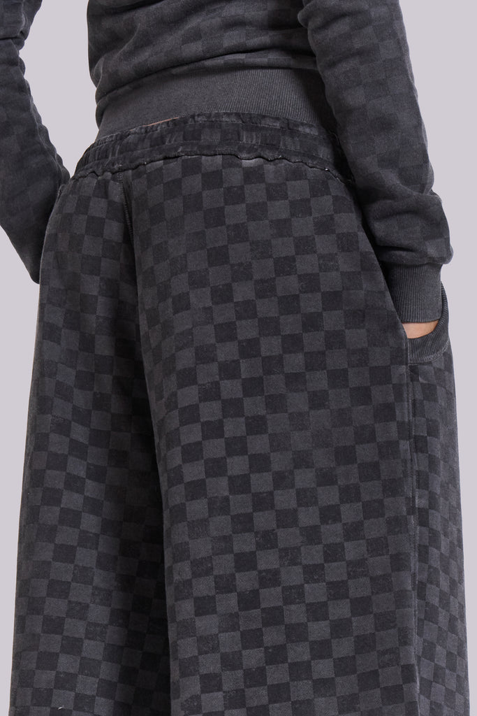Checkerboard Monster Jogger Baggy Shorts