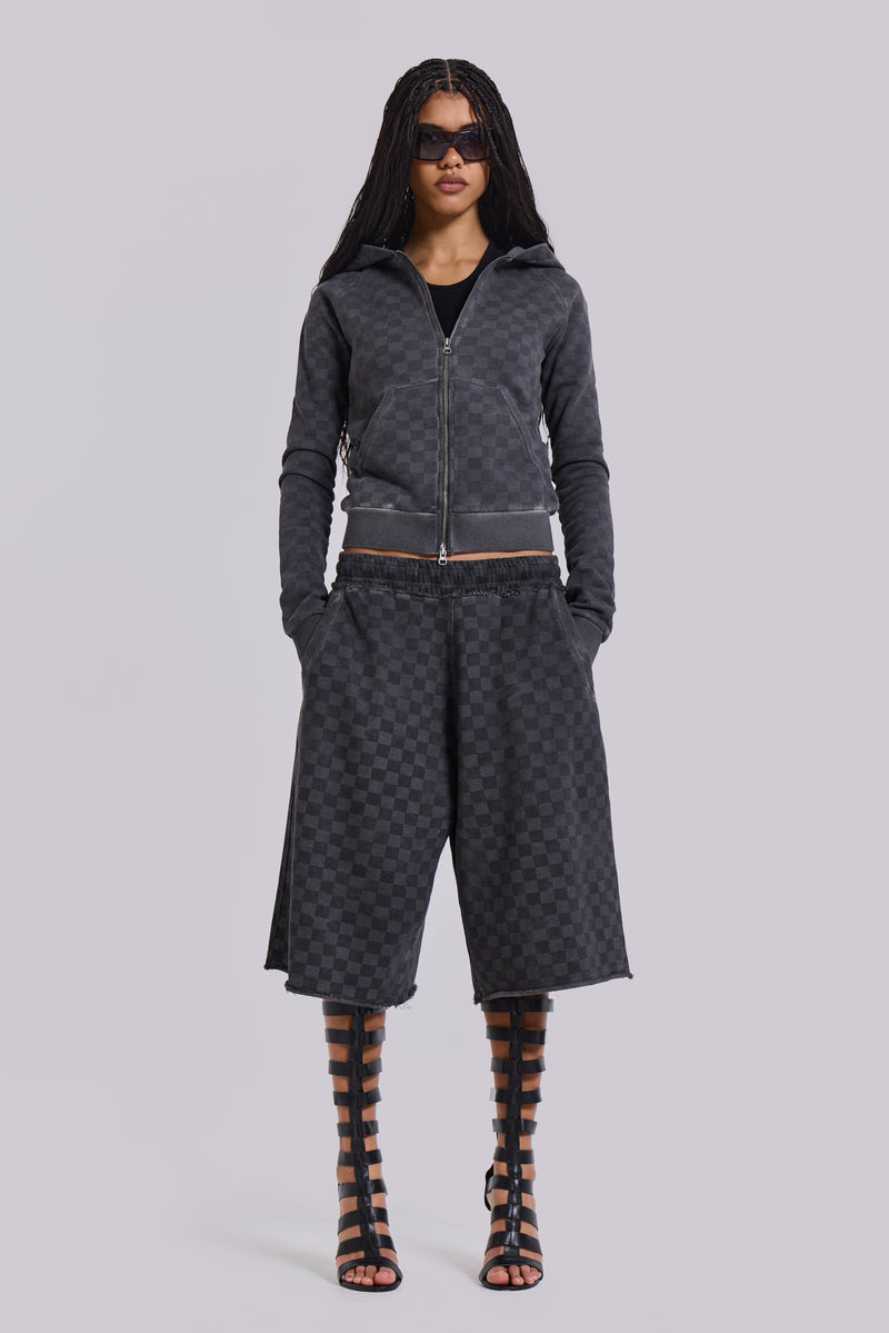 Checkerboard Monster Jogger Baggy Shorts