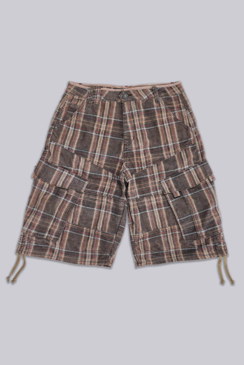 Brown Check Cadet Shorts