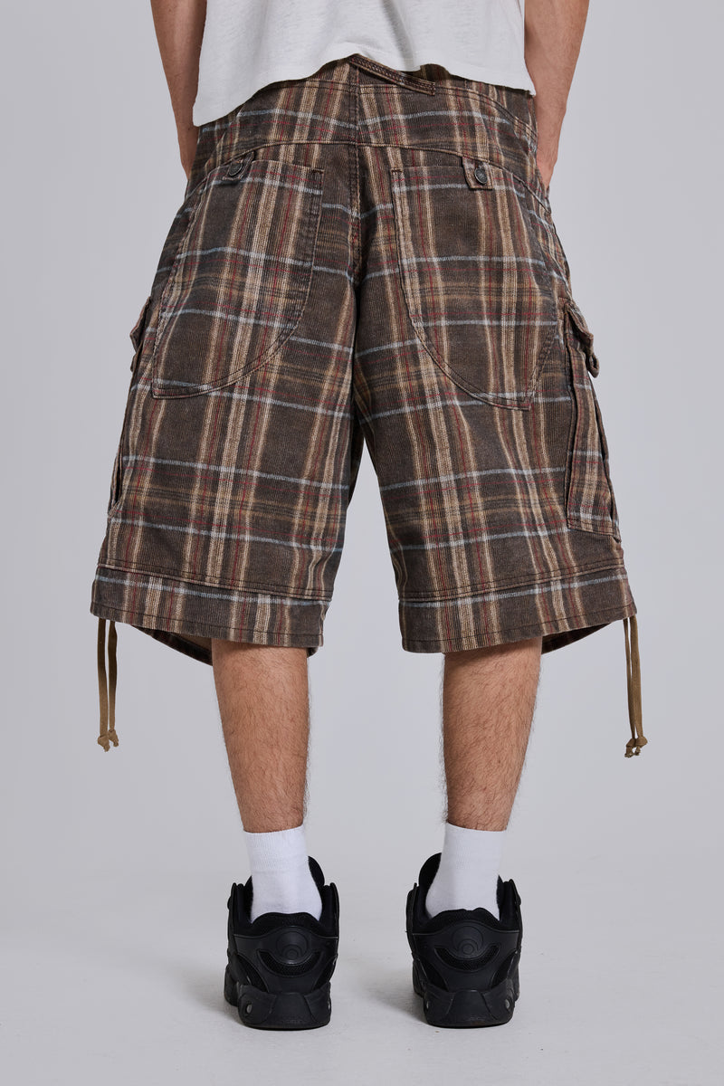Brown Check Cadet Shorts