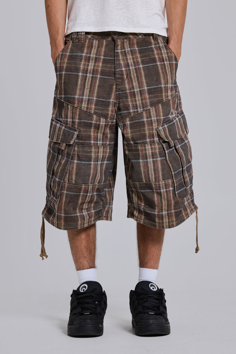 Brown Check Cadet Shorts