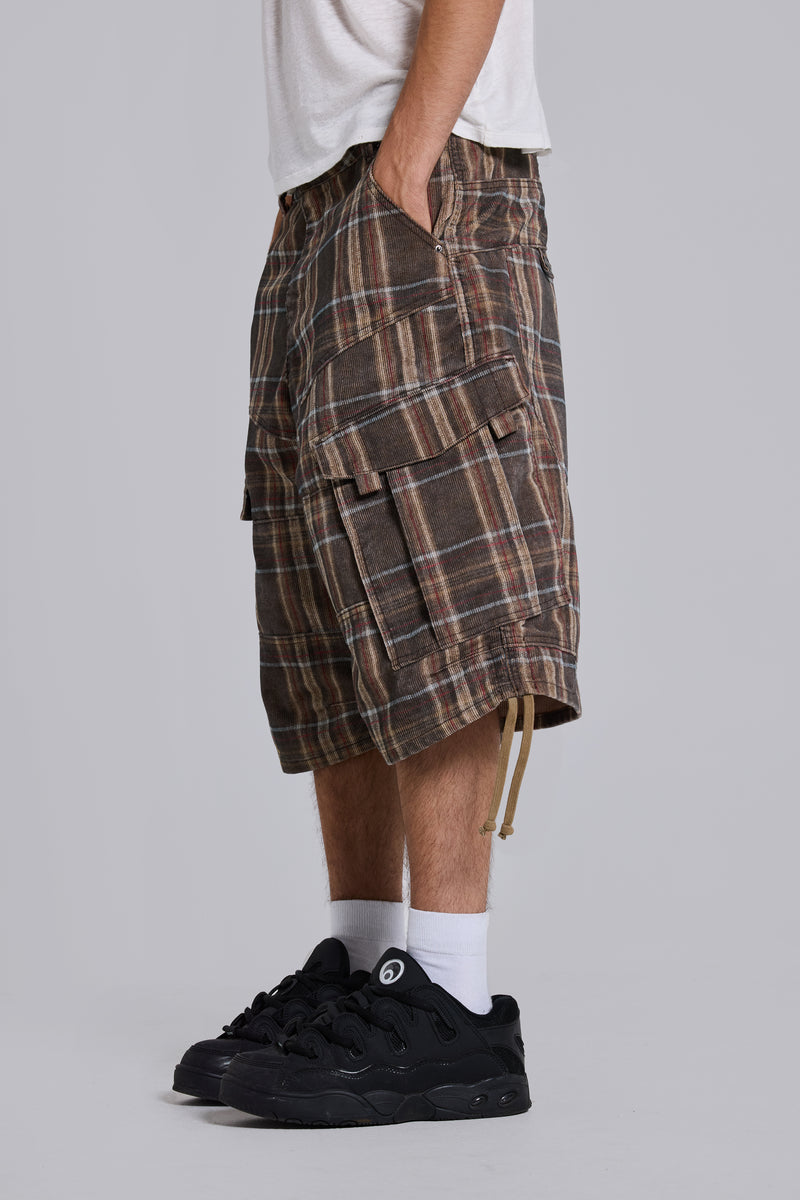 Brown Check Cadet Shorts