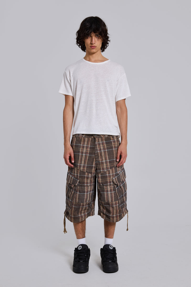 Brown Check Cadet Shorts