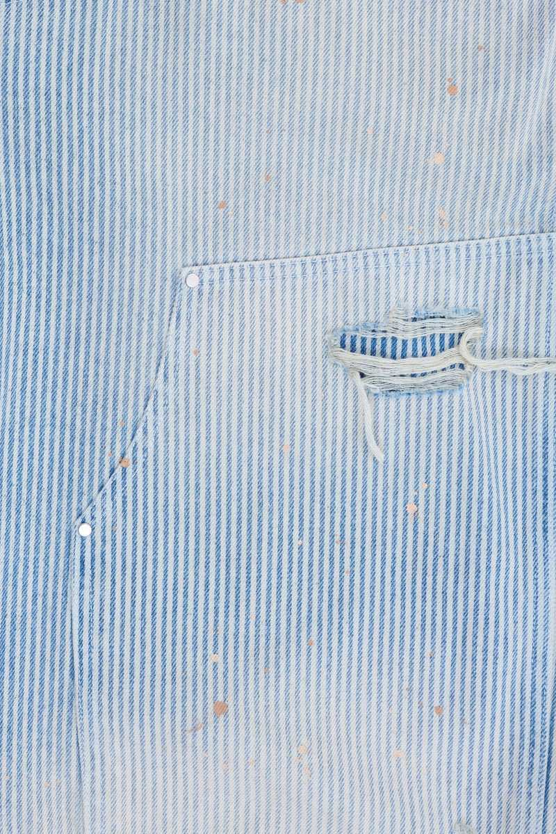 Pinstripe Double Knee Carpenter Jorts