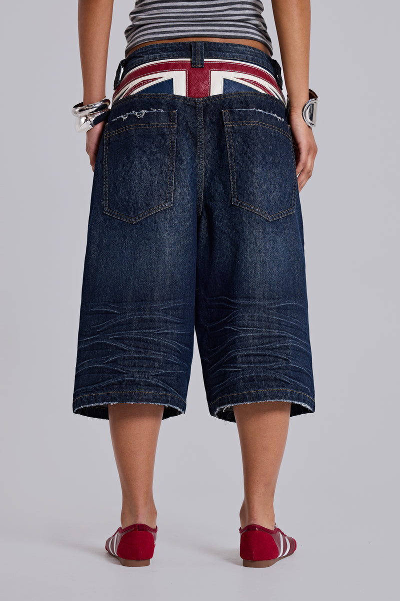Union Jack Indigo Colossus Jorts
