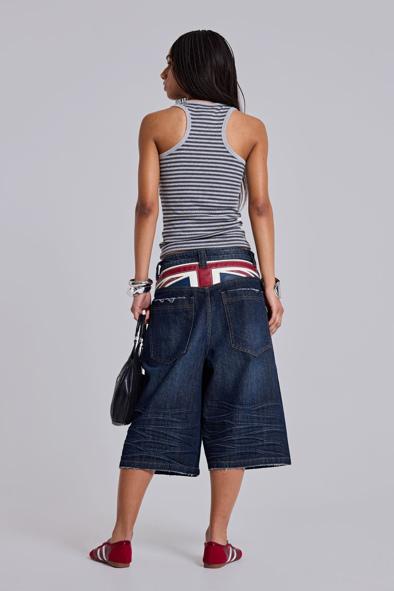 Union Jack Indigo Colossus Jorts