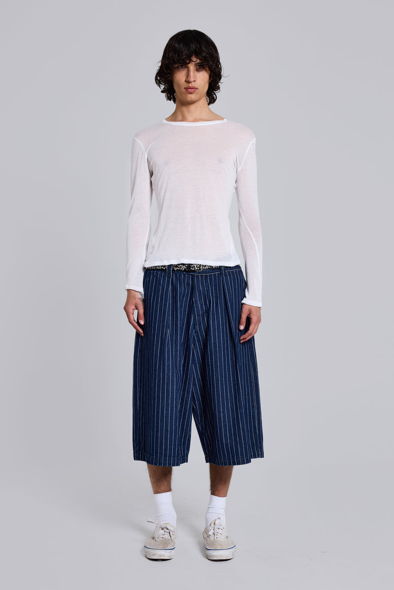 Pinstripe Denim XL Goliath Shorts