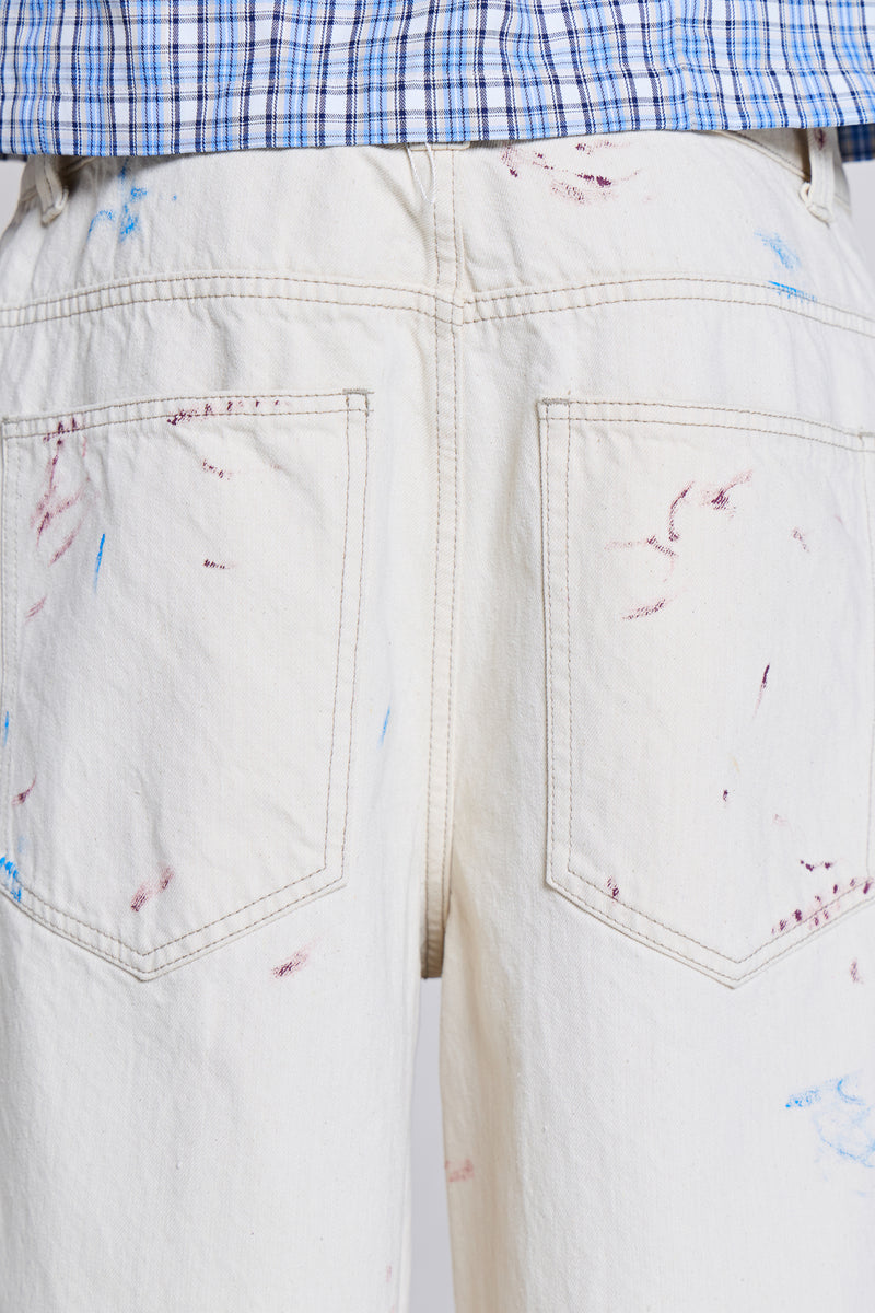 Ecru Paint Colossus Jorts