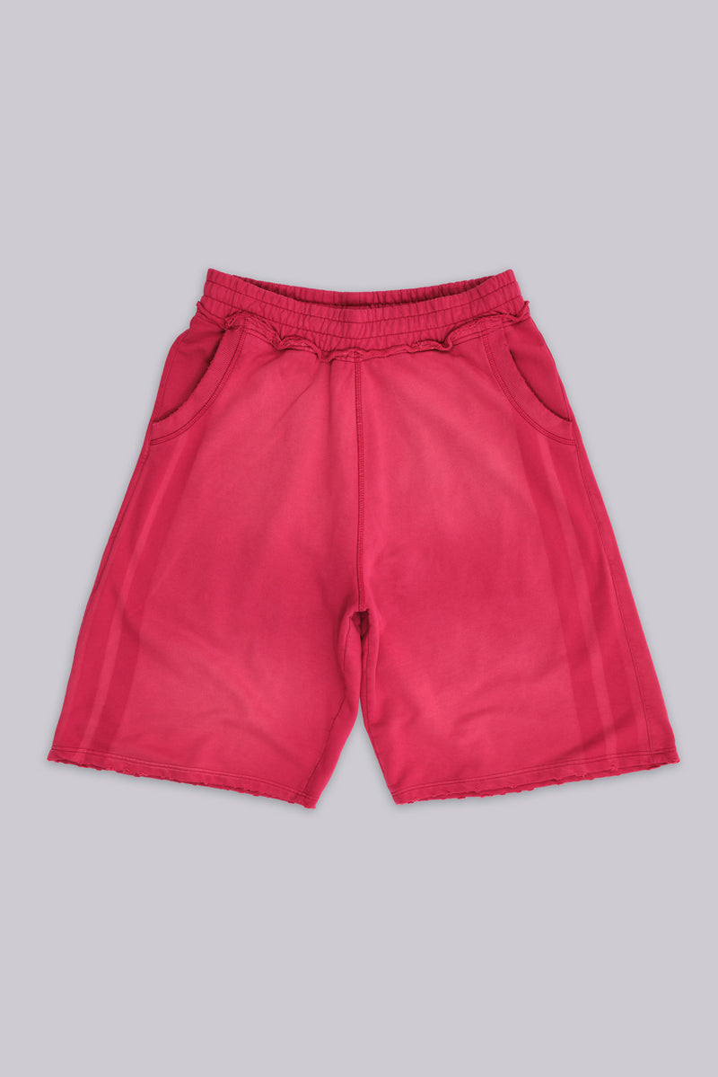 Red Sport Stripe Monster Jogger Shorts